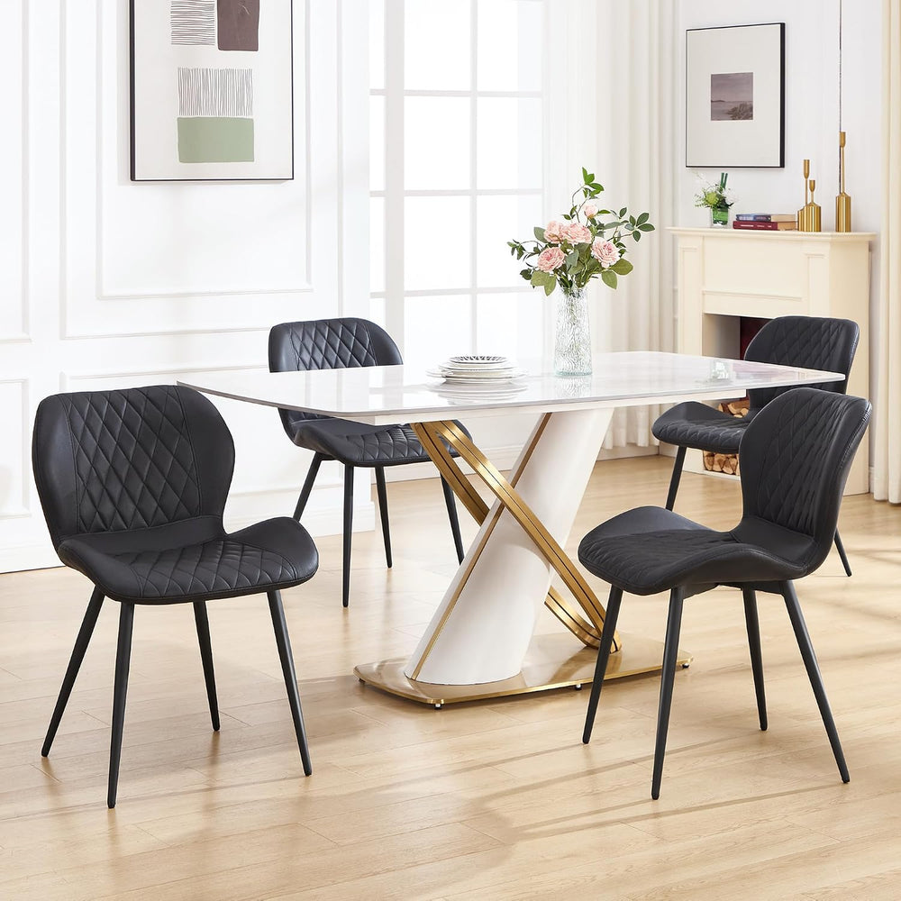 Dining Chairs Set of 2, Comfy Modern Dining Chairs with Thick Cushions, Uphol...