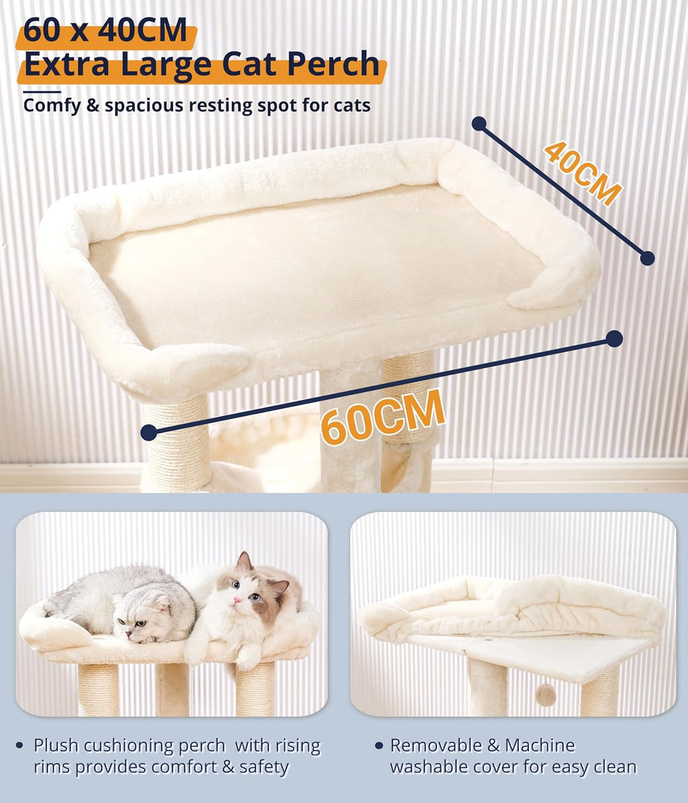 Happi N Pets Cat Tree, Cat Scratching Posts with Large Bed for Big Cats