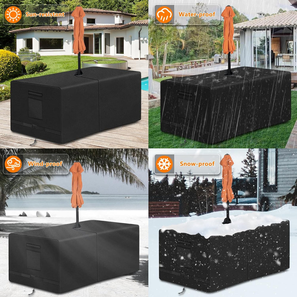Kovshuiwe Square Patio Table Cover with Umbrella Hole