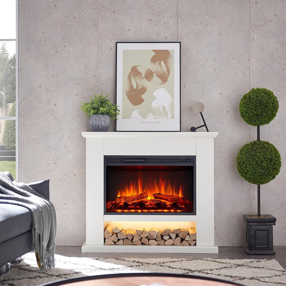 LegendFlame® Camille Electric Fireplace with 39.5" Mantel Surround and J...