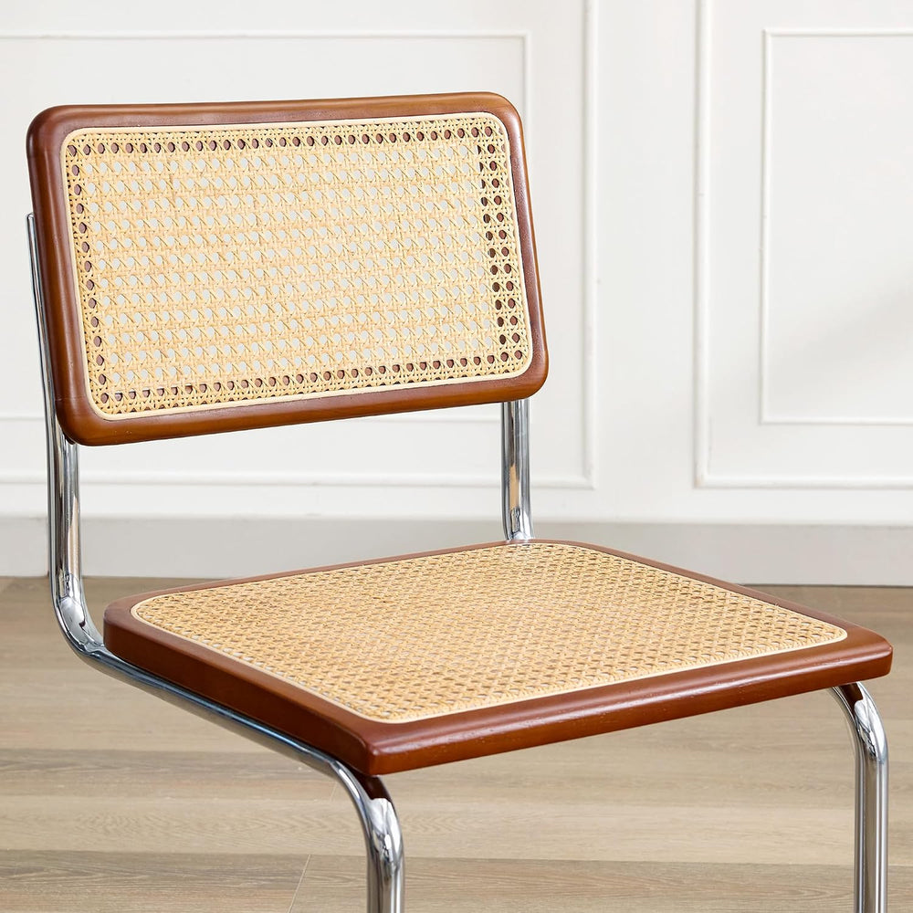 Rattan Dining Chairs Mid Century, Cesca Chairs Set of 2 for Kitchen Room