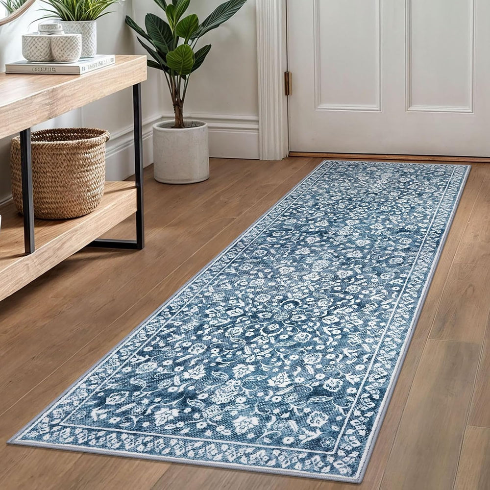 Washable Vintage 2x6 Runner Rug Non Slip Runners for Hallway