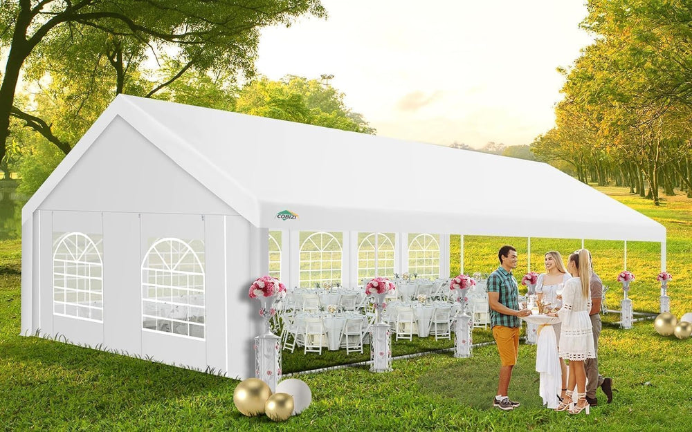 COBIZI 20x40FT Party Tent Heavy Duty Outdoor Gazebo with 12 Sidewall & 16...