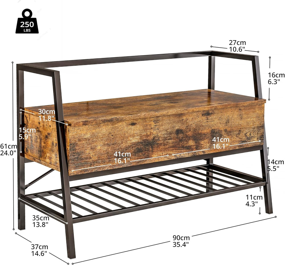 IRONCK Shoe Storage Bench with Practical Storage for Entryway Furniture