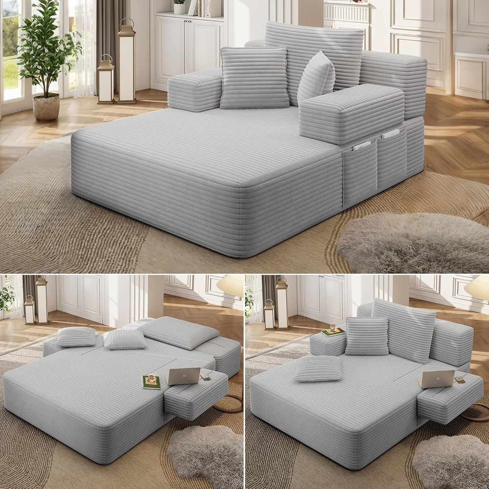 Avenix 70" Oversized Boneless Chaise Lounge Chair Indoor, Comfy Oversize...