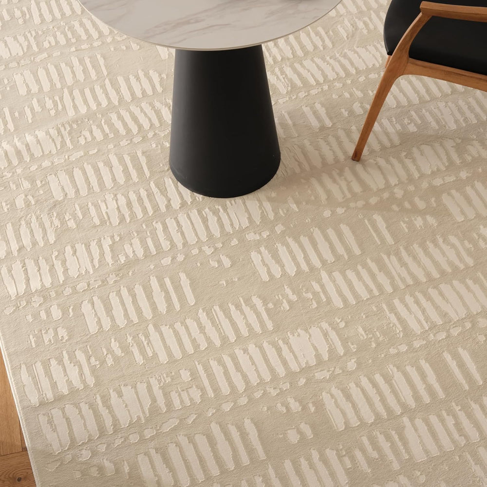 Revival Rugs Shell 8'x10' Area Rugs - Washable, Medium Pile, Beige, C...