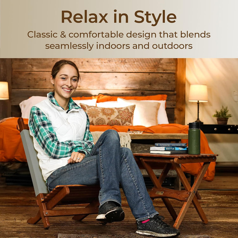 BYER OF MAINE Pangean Lounger Chair, and Beach Use in Granite, Portable