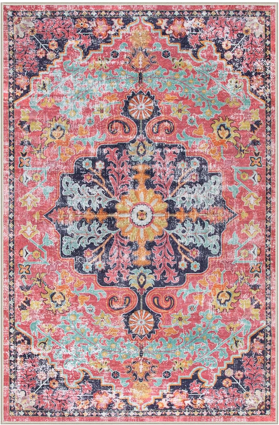 Lahome Reine 6x9 Area Rugs Machine Washable Area Rugs for Living Room, Non Sl...