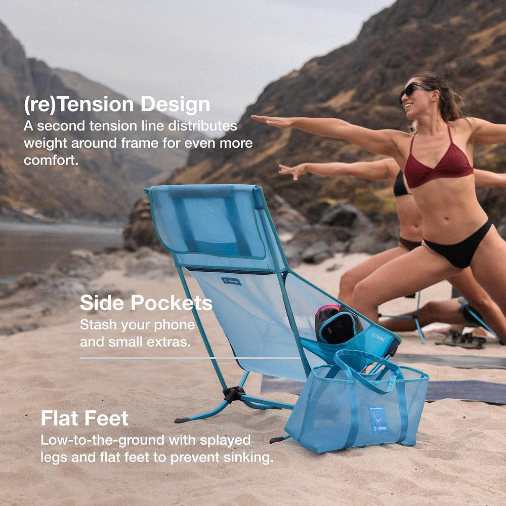 Helinox Beach Chair (re), Packable Outdoor Furniture, Summer Vacation Seat, L...