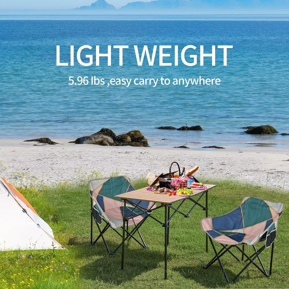 2 Pack Camping Chair for Adults, Portable Folding Sofa Chair, Easy Set Up Pat...