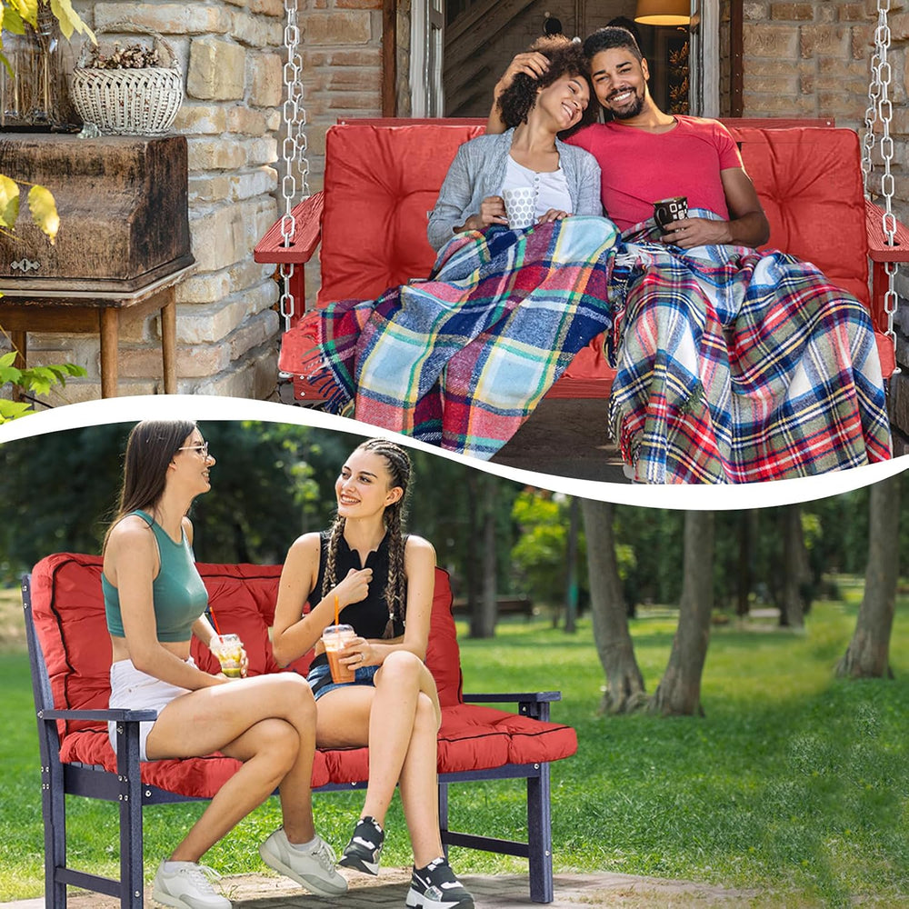 Outdoor Swing Cushions Waterproof, Thicken Porch Swing Cushion Replacement, 7...
