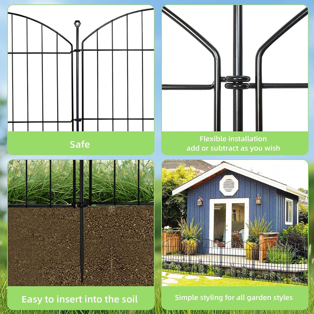 Decorative Garden Fence, 24in (H) x 20ft(L) No Dig Fence