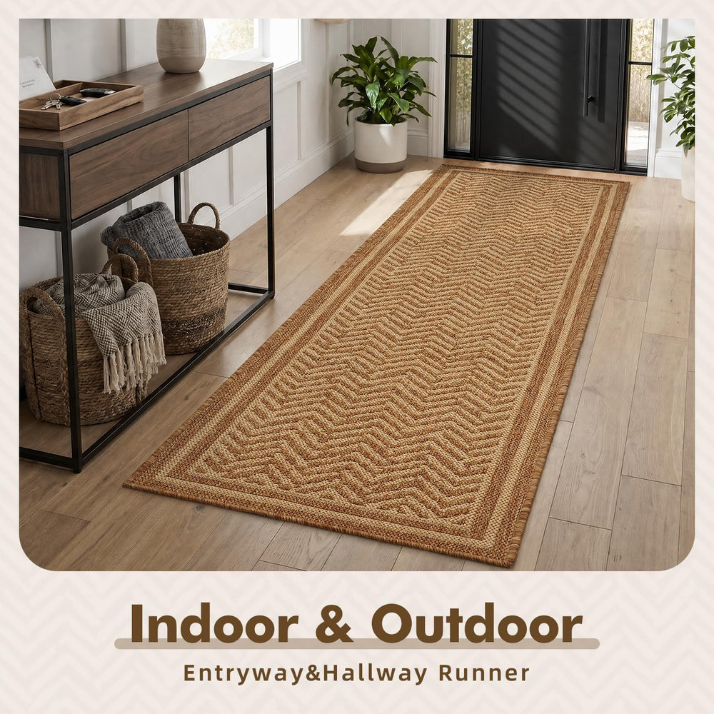 MontVoo-2x6 ft Indoor Outdoor Runner Rugs for Entryway Porch Hallway Kitchen ...