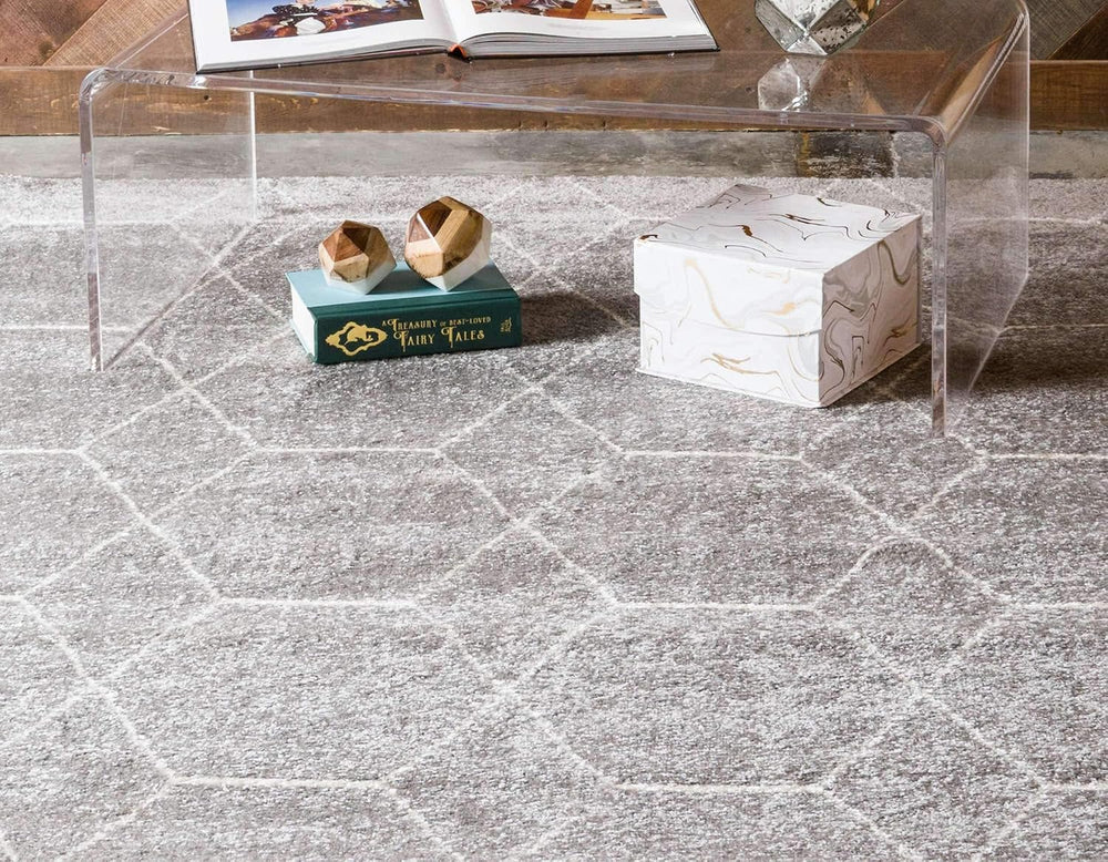 Unique Loom Trellis Frieze Collection Area Rug - Geometric (4' 1" x ...