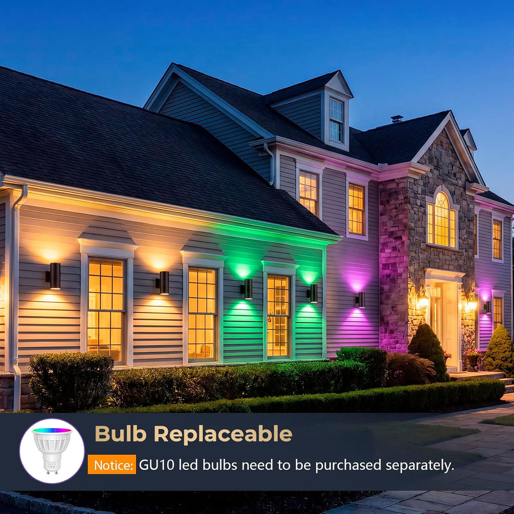 Outdoor Wall Lights,Up and Down Waterproof Exterior Wall Sconces