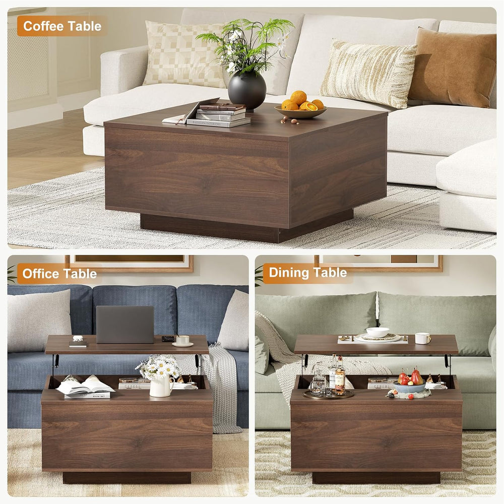 FABATO 31.5'' Lift Top Coffee Table Wood Center Table with Storage, W...