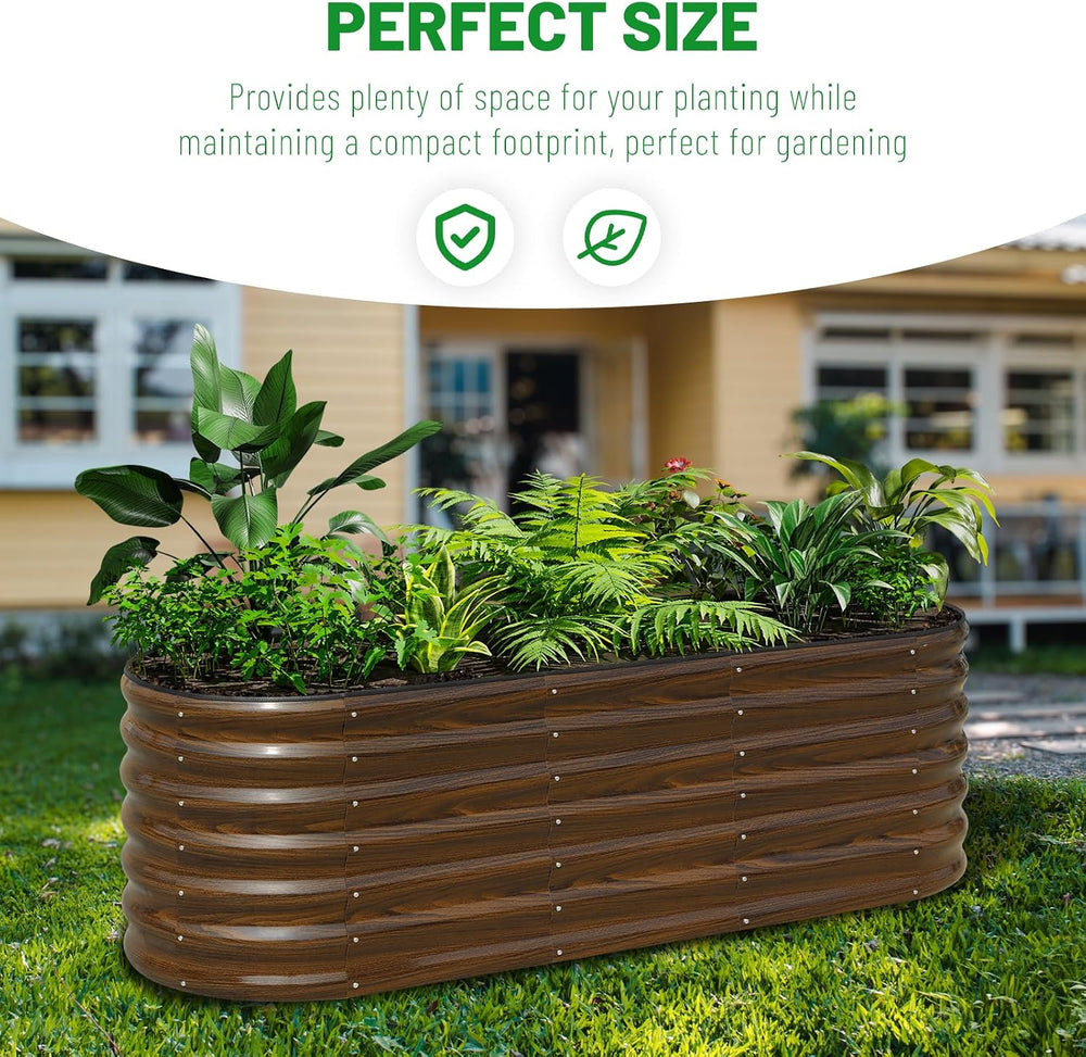 SnugNiture Galvanized Steel Raised Garden Bed Kit - 6x2x2 ft Large Metal Plan...