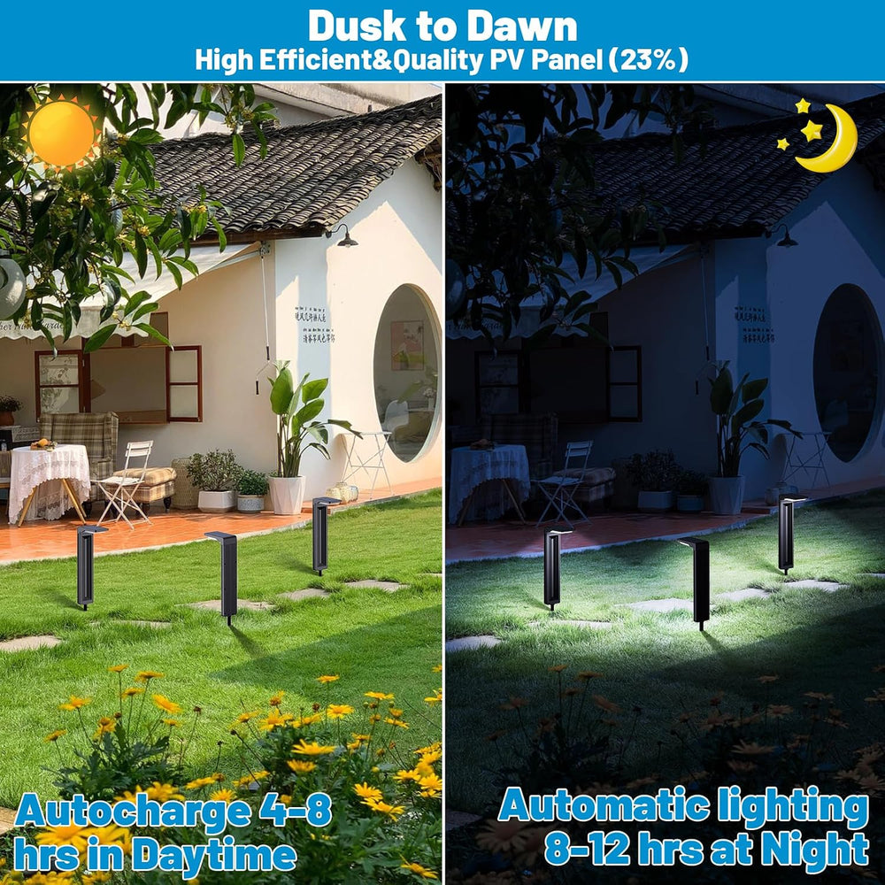 Sunvivo Bright Solar Path Lights,2 Modes(Cold White or Warm White)-8Pack