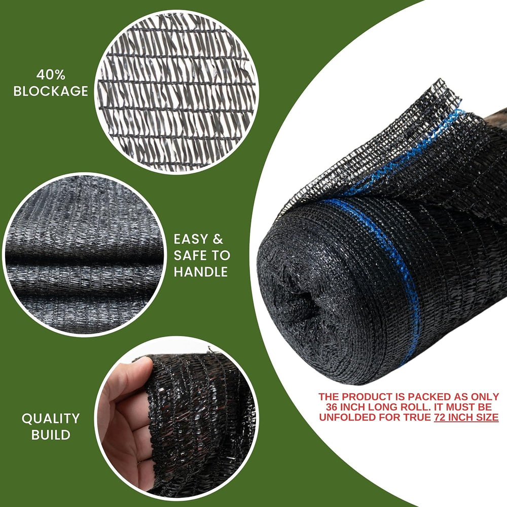 6'x100ft 40% Eyelets Shade Cloth Roll