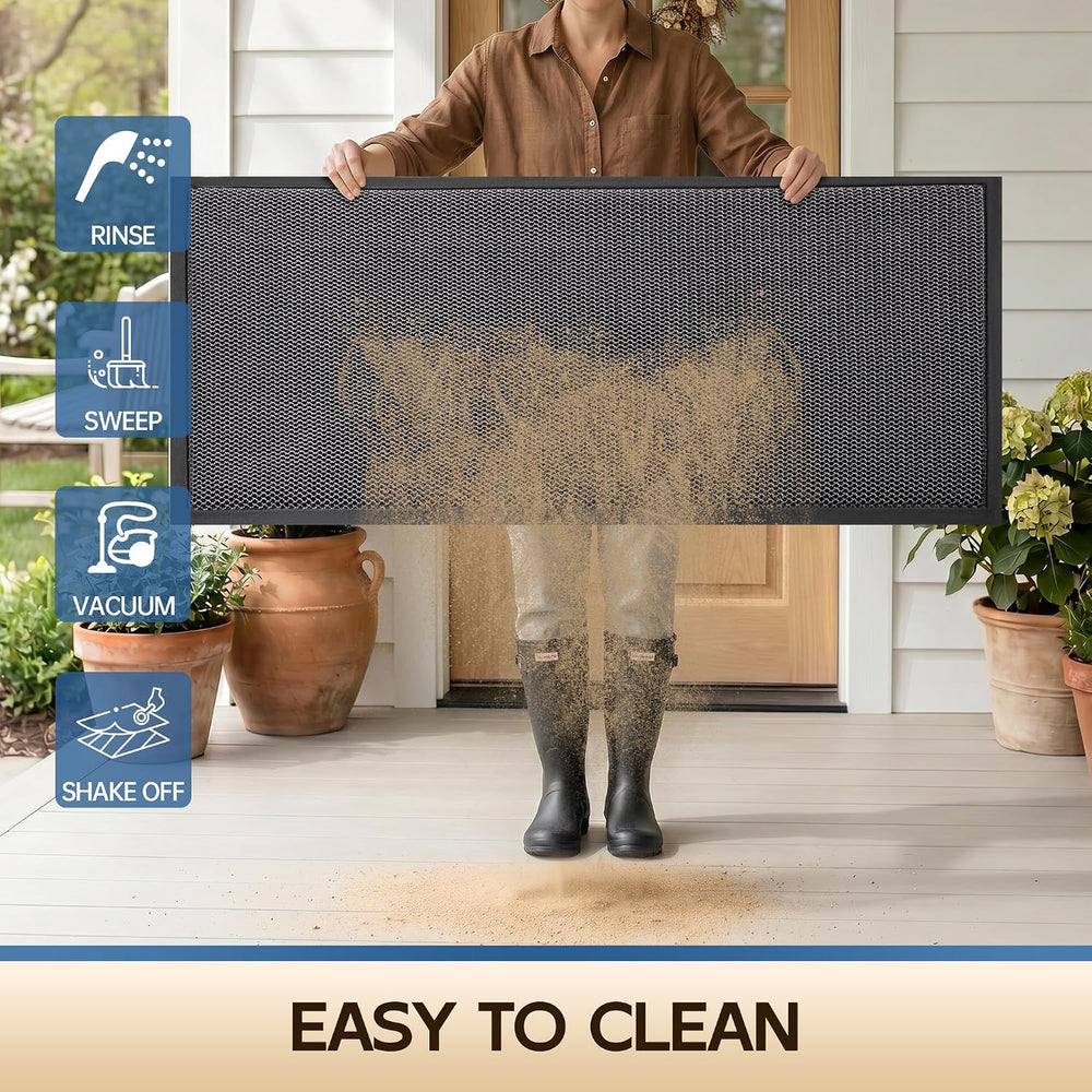 Amyracel Front Door Mat Outside Entrance, Dirt Trapper Mat 72" x 36"...