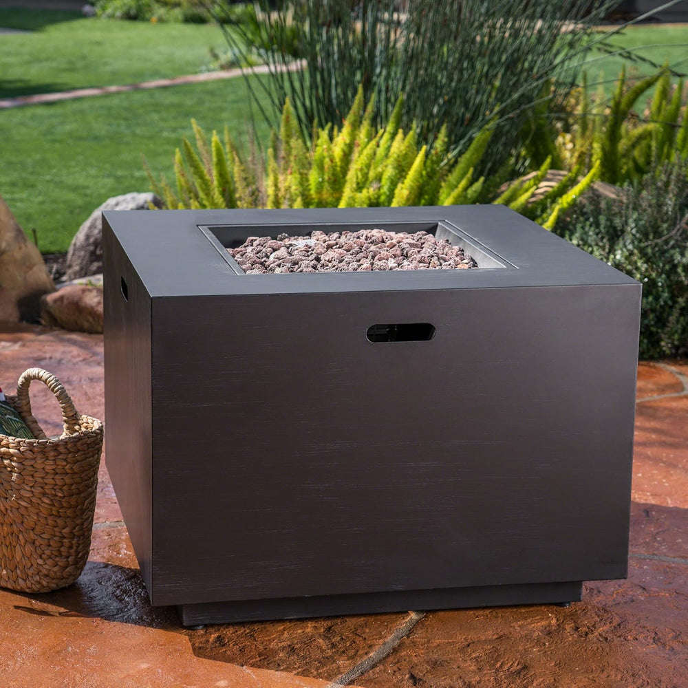 Christopher Knight Home Wellington Outdoor Iron 33" Square Fire Pit - 50...