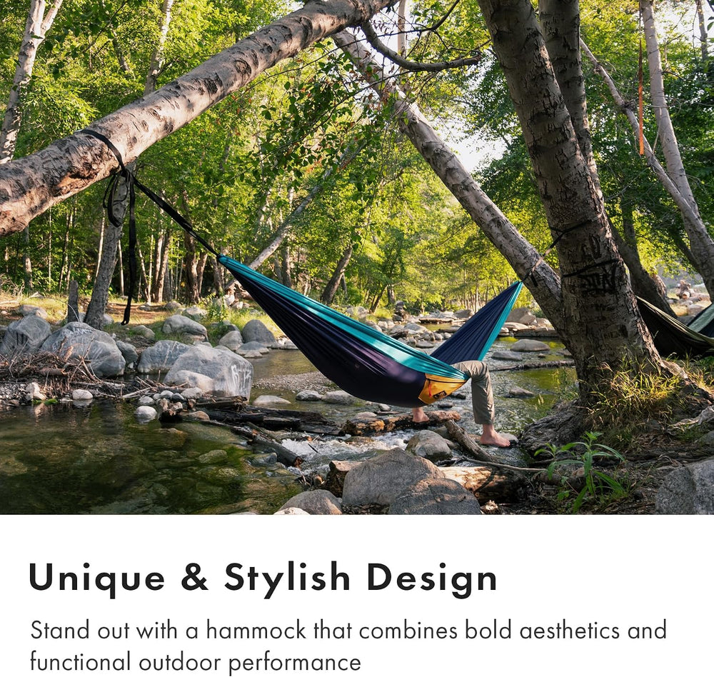 WHTE MOSS Suparpine II Hammock for Camping with Straps Included (Deep Blue, D...