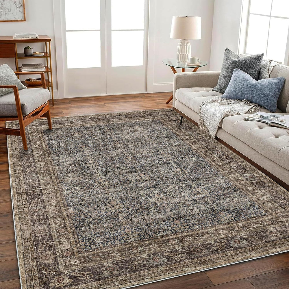 CHAMPLANT Area Rug 6'x9' Washable Vintage Traditional Floor Cover Thi...
