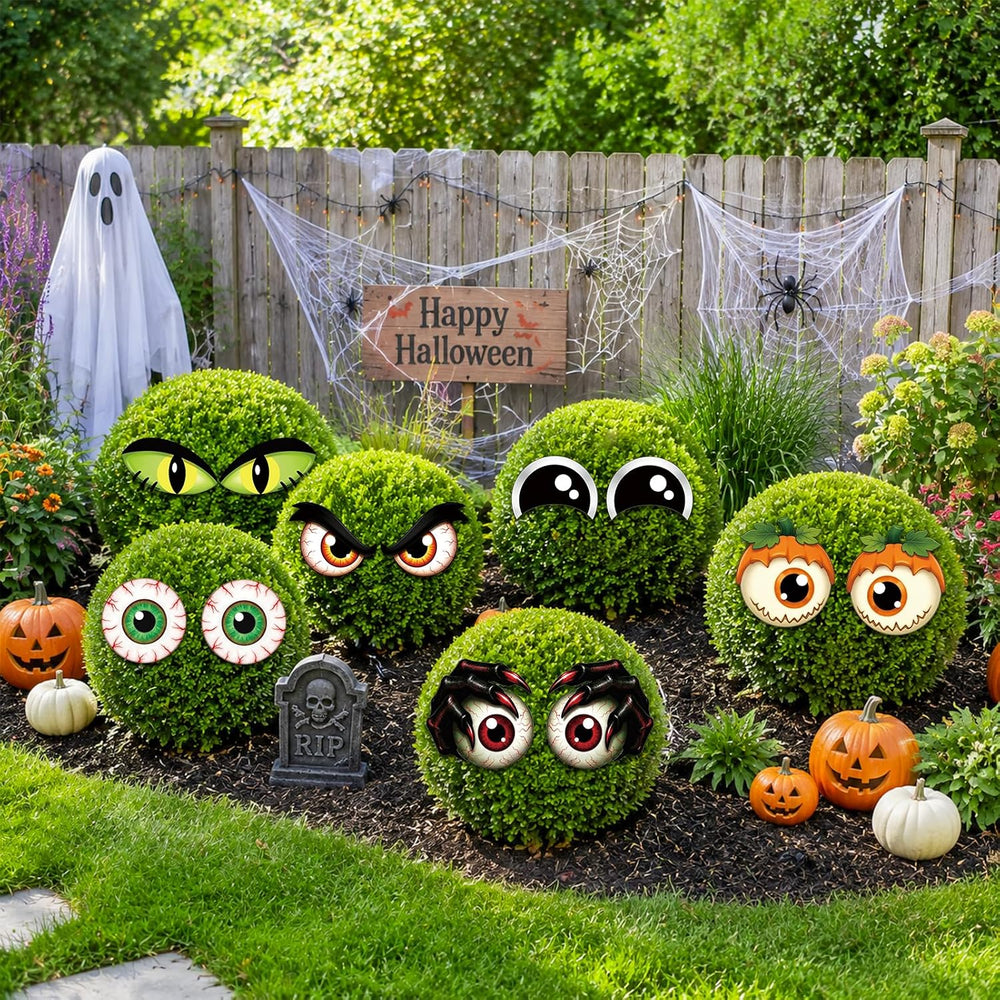 12-Piece Halloween Bush Eyes with 24 Stakes