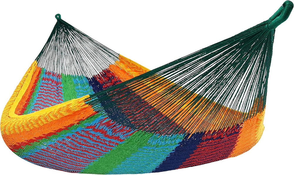 Sunnydaze Mayan XXL Double Heavy-Duty Hammock, Multicolor