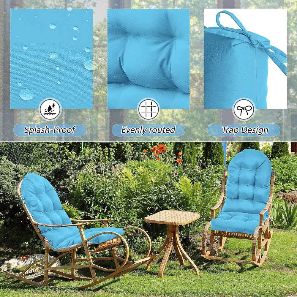 Geelin 2 Pcs Outdoor Patio Chair Cushion Thick High Back Adirondack Chair Cus...