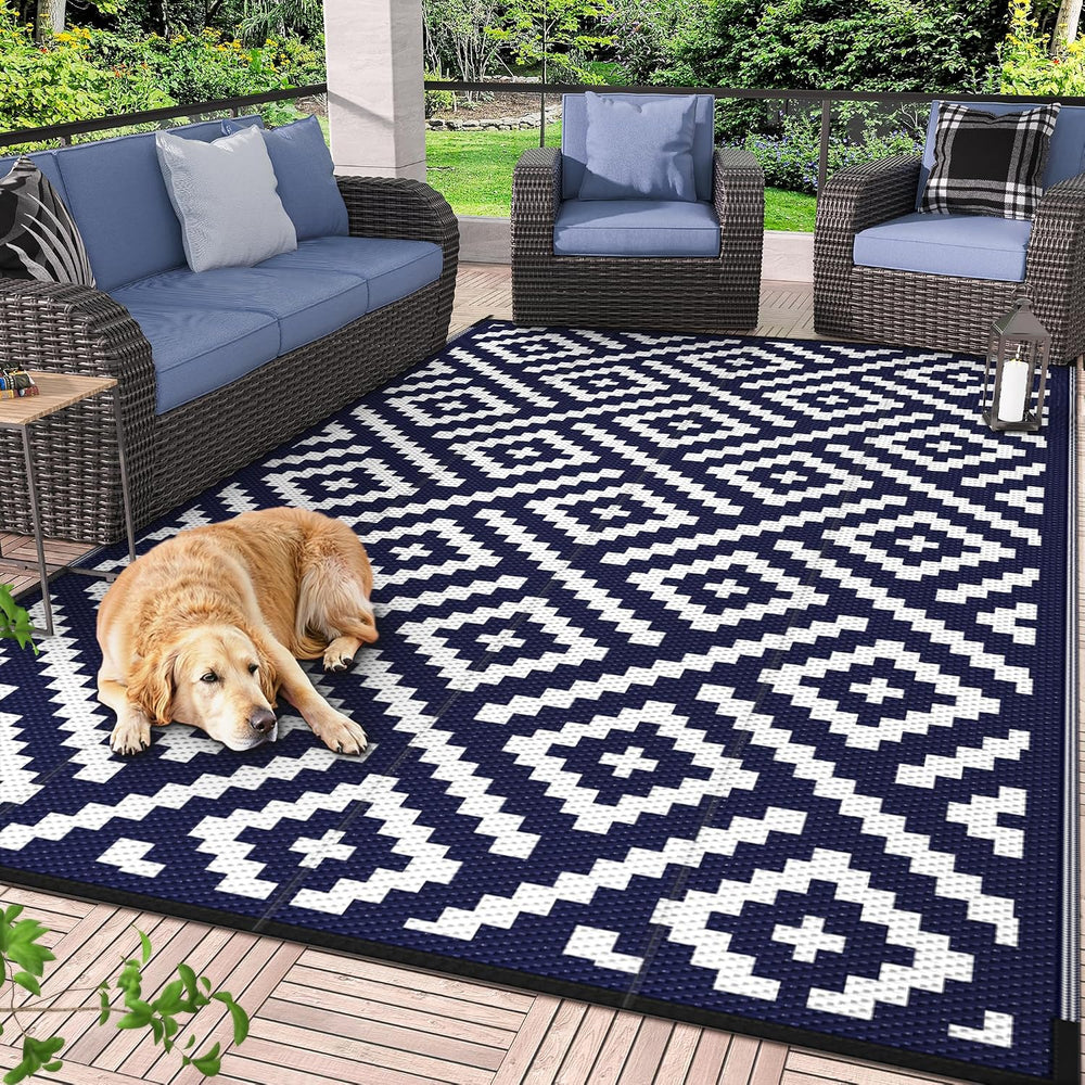 GENIMO Outdoor Rug for Patio Clearance,6'x9' Waterproof Mat,Reversibl...