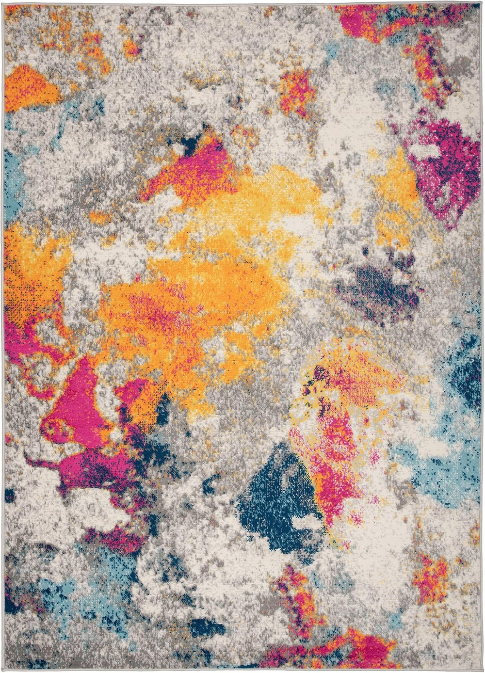 Rugshop Modern Abstract Living Room Non-Shedding Area Rug Multi 4' x 6'