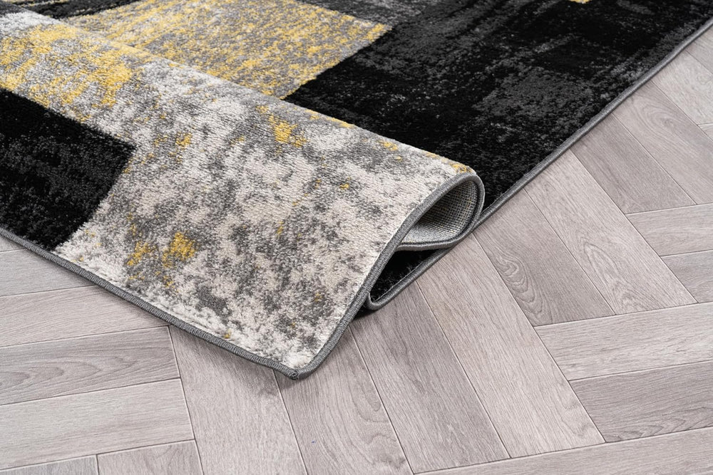 Rugshop Circle Design Contemporary Non-Shedding Area Rug Yellow 8'8"...