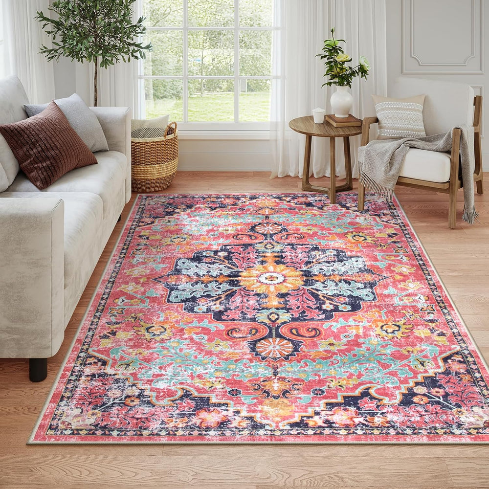 Lahome Reine 6x9 Area Rugs Machine Washable Area Rugs for Living Room, Non Sl...