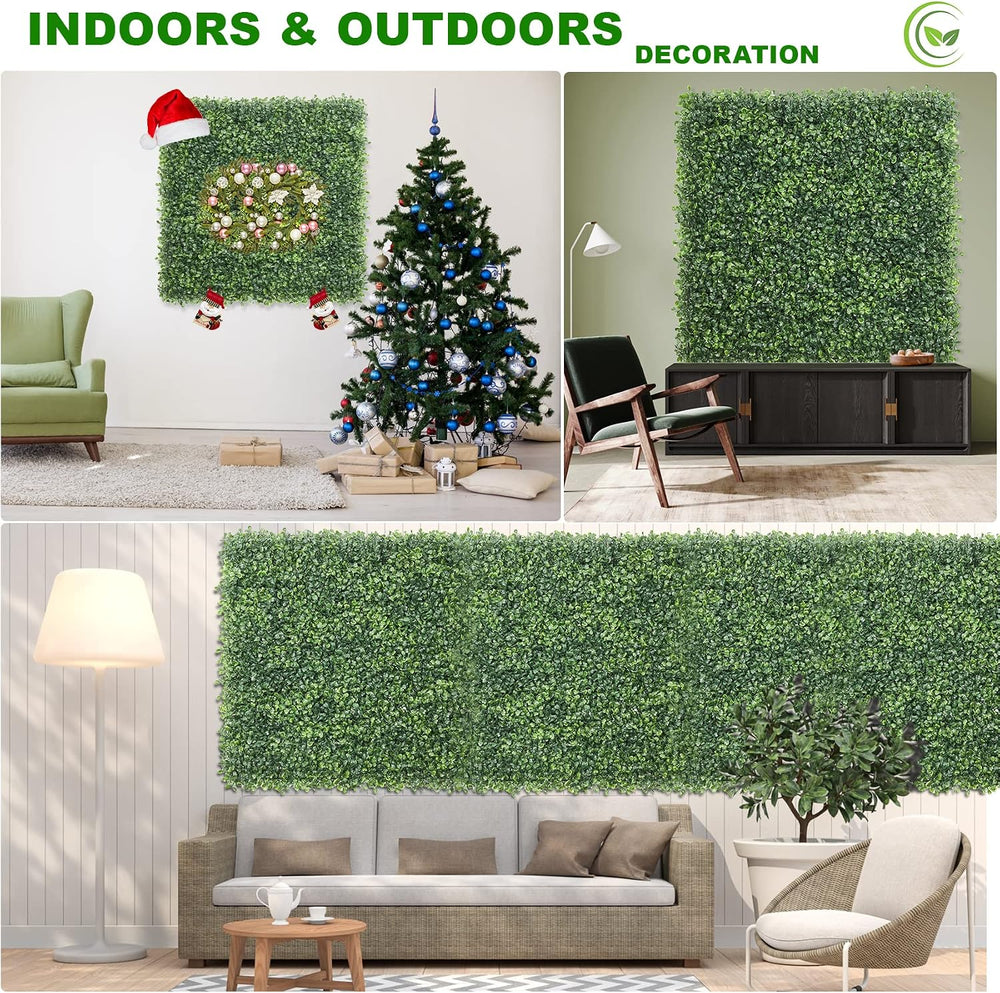 KASZOO 24 Pack 20"x20" Grass Wall Panels - Artificial Boxwood Panel...