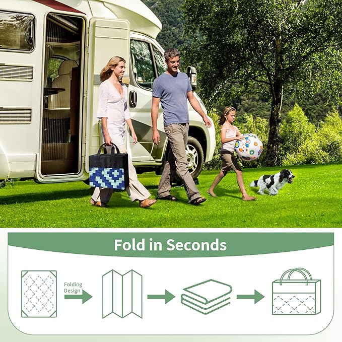 GENIMO Outdoor Rug for Patio Clearance, 6'x9' Waterproof Camping Mat,...
