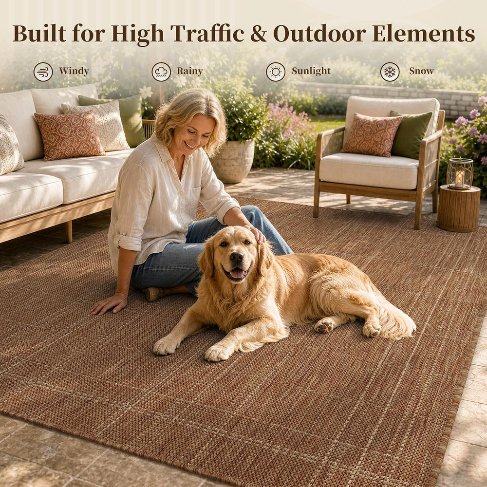 PADOOR-Outdoor Rug-Patio Rug 4x6 ft Polypropylene Indoor Outdoor Rugs Outdoor...