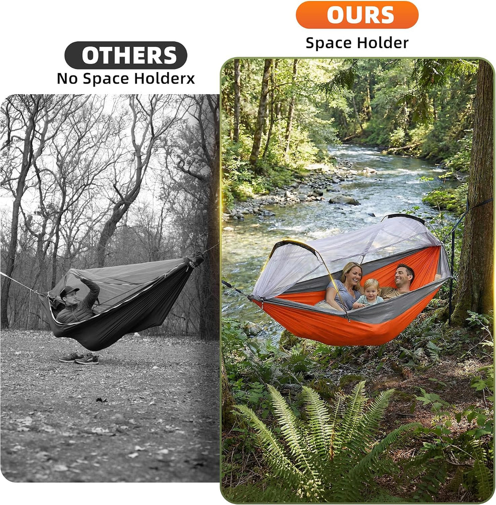 Lulladle Camping Hammock - 500lbs Capacity Portable Hammock with 2 Tree Strap...