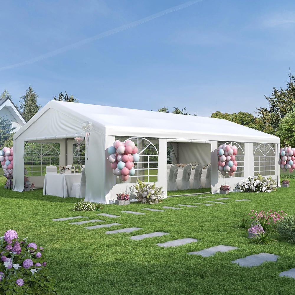 20'x30' Party Tent Heavy Duty, Large Wedding Event Tent with Removabl...