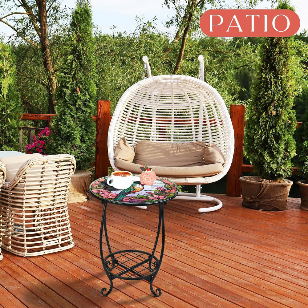 Cinnvoice Outdoor Side Table Small End Patio Porch Table