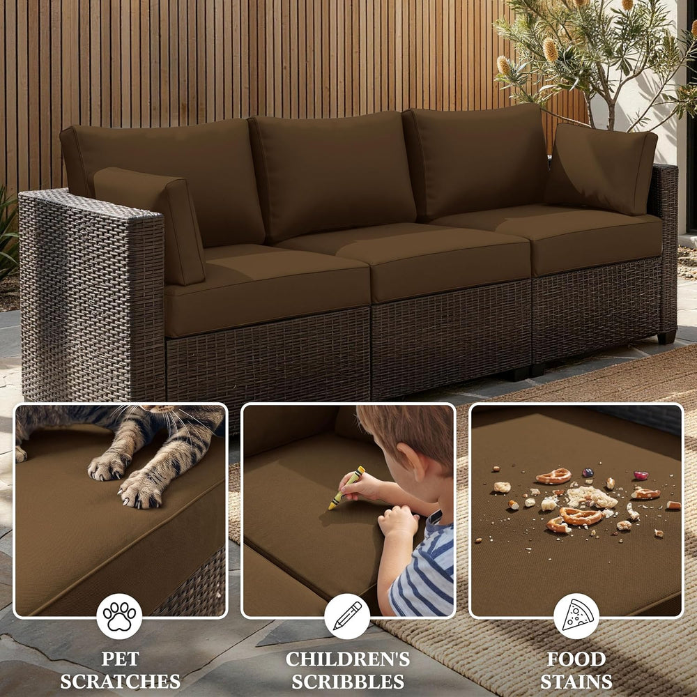 8p Outdoor Cushion Slipcovers Patio Cushion Covers Replacement, Covers Only