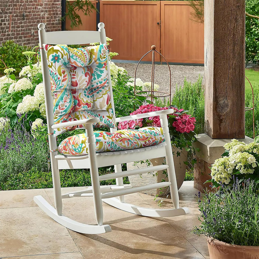 DYTXIII Set of 2 Rocking Chair Cushions for Outdoor/Indoor Use,Water Resistan...