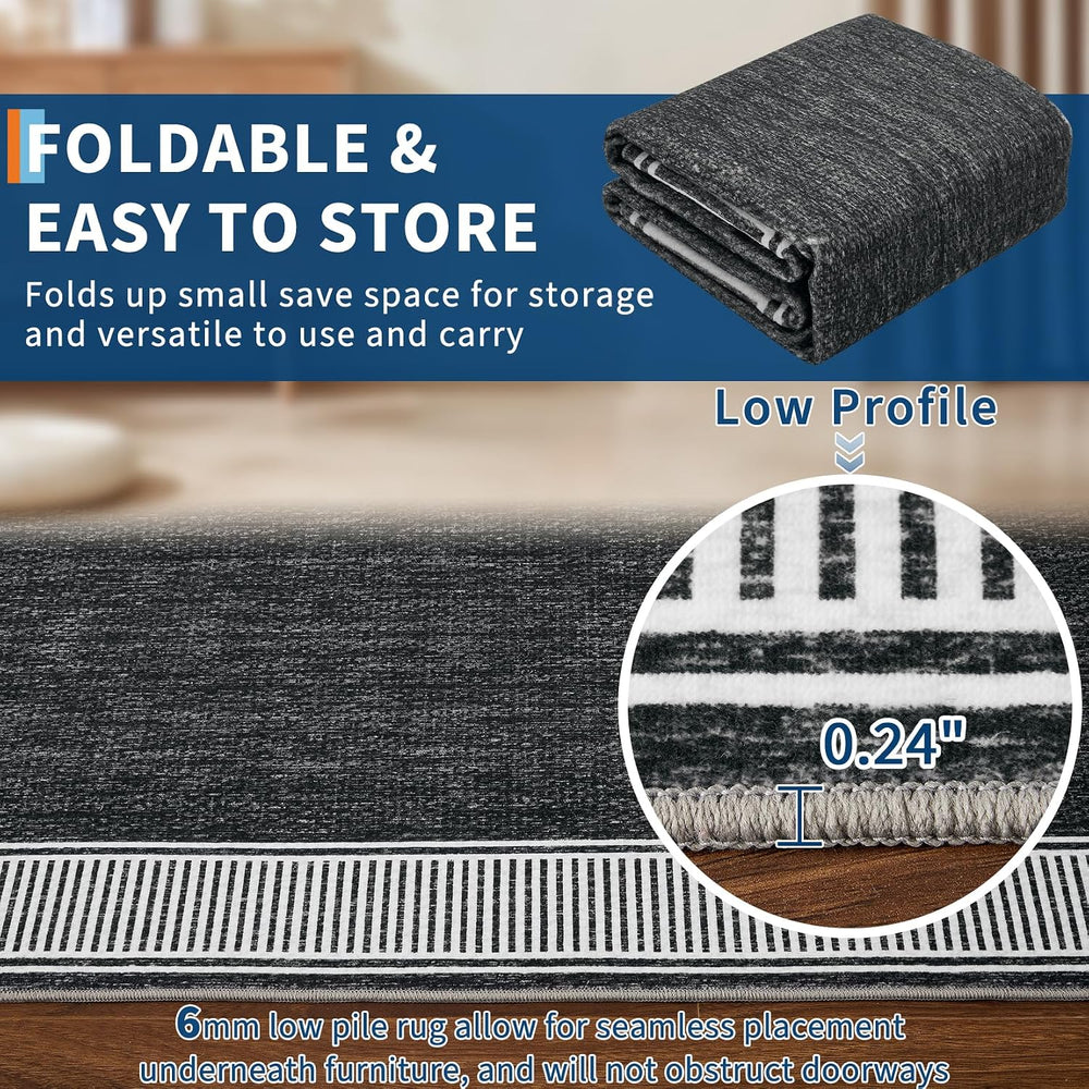 GarveeHome Washable Rug 5x7 for Bedroom Large Non Slip Living Room Rugs