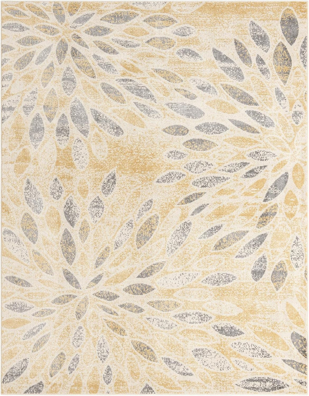 Rugs.com - Charleston Rug – 8' x 10' Yellow Easy-Clean Rug Modern Flo...