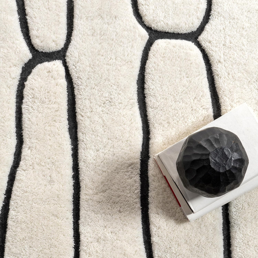 Nuloom Nazco Charcoal Geometric Hand Tufted Area Rug, 10' x 14'