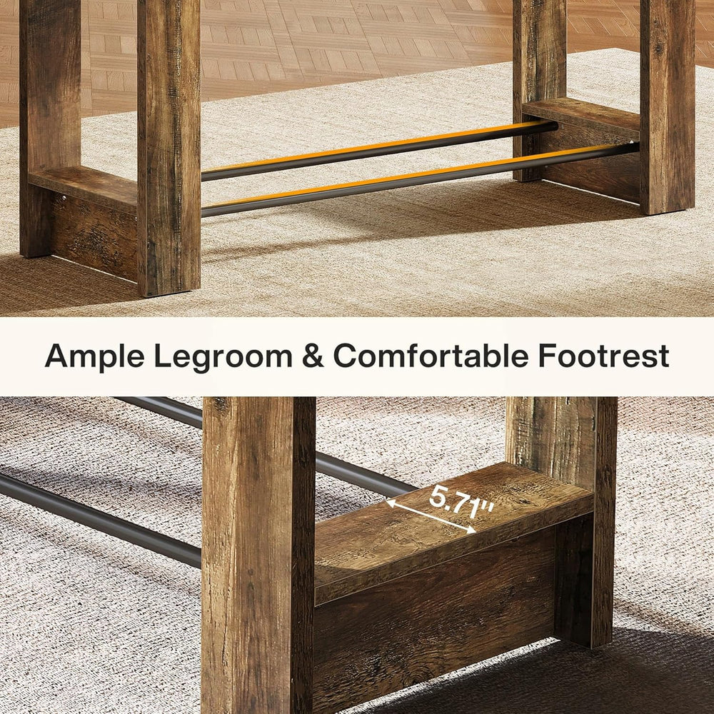 Tribesigns 63'' High Top Long Bar Table, 37.4'' Counter Heigh...