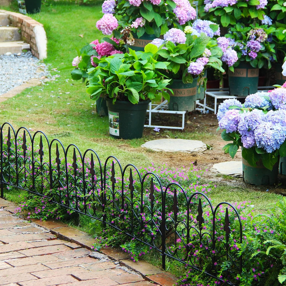 5Pack Decorative Garden Fence Metal Fence Border 18" H x 20" W Fenc...