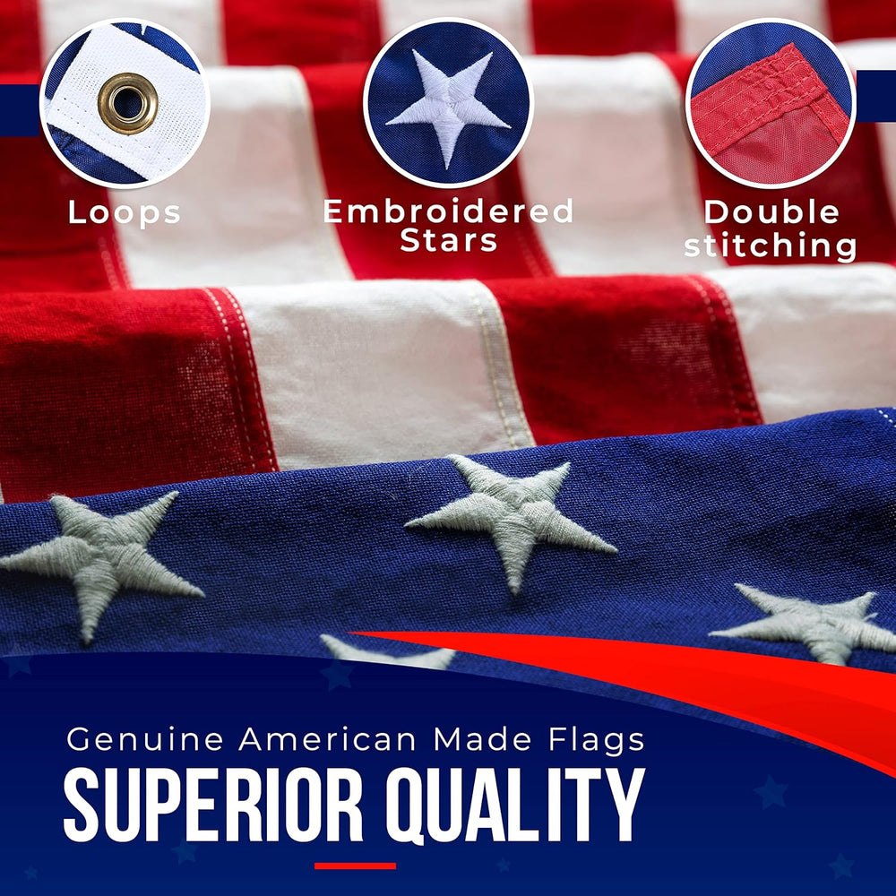 American Flag 4x6 for Outdoor Use | Made in USA-not imported Heavy-Duty Flag ...