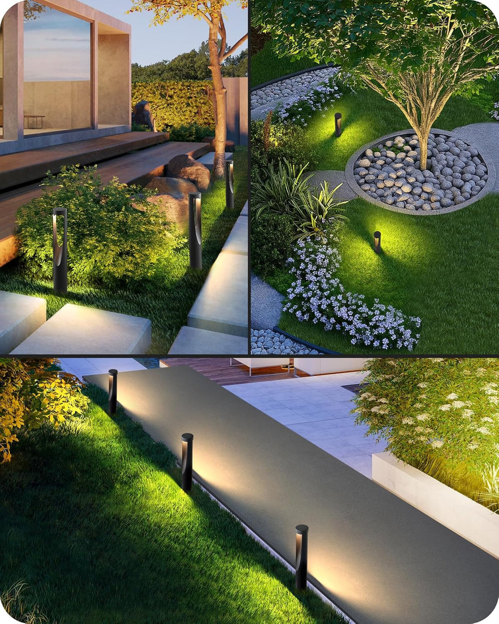 EDISHINE Low Voltage Landscape Lights for Walkway 6 Pack