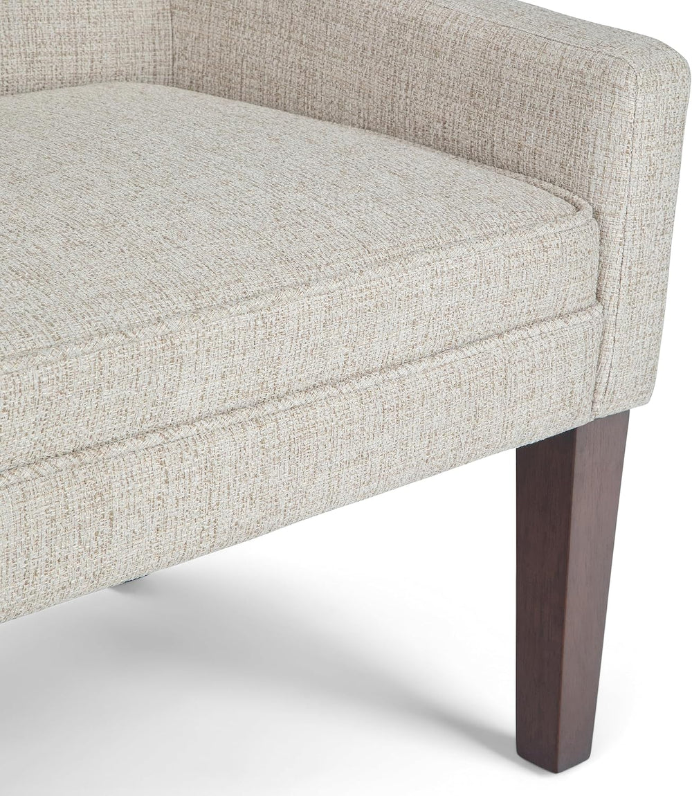 SIMPLIHOME Parris 50" Wide Upholstered Bench in Platinum